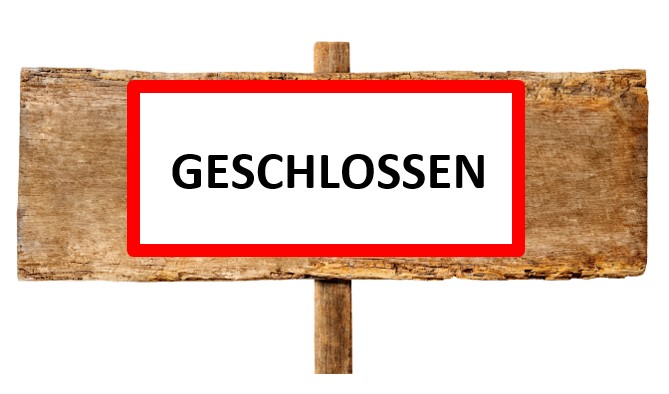 Schild geschlossen